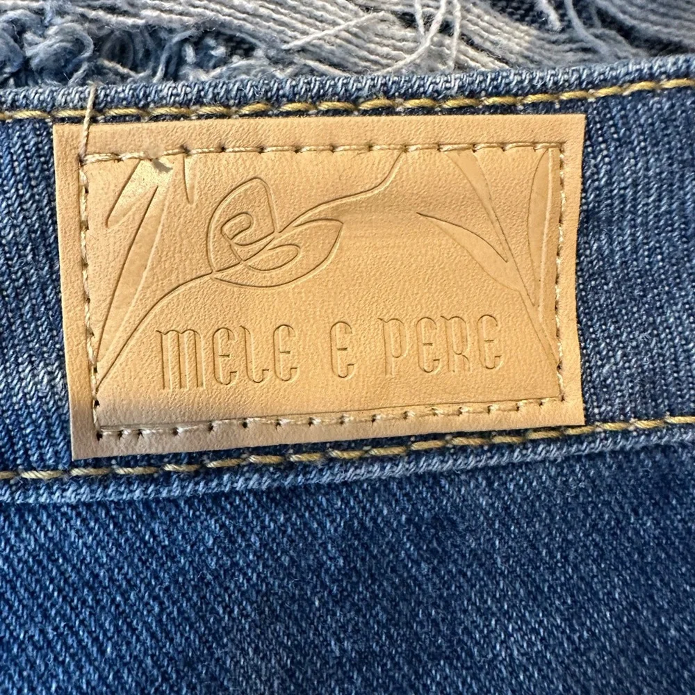 Melé & Pere Distressed Blue Denim Jeans Size Large